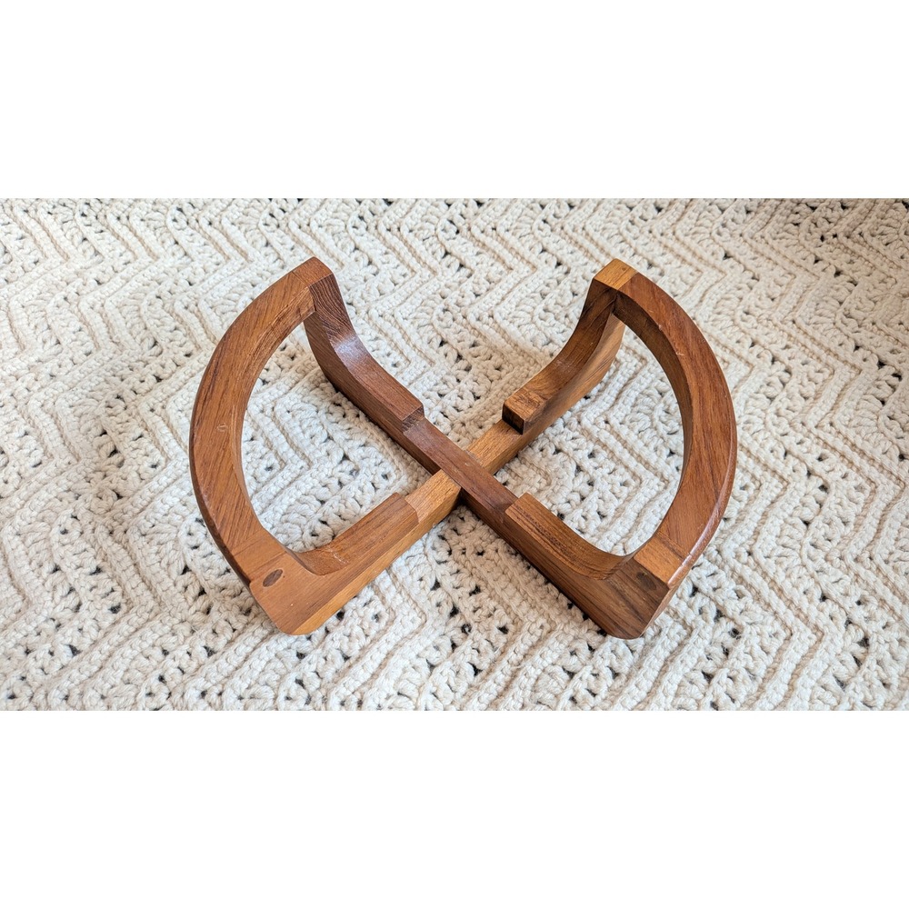 Vintage Dolphin Genuine Teakwood‎ Trivet Pan Stand Mid Century Modern Thailand